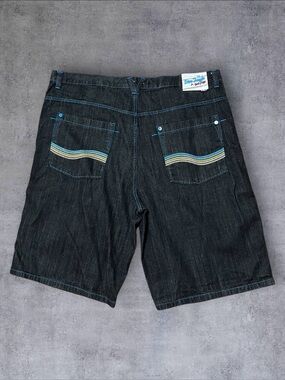 Vintage 2000s y2k Dark Wash 5ive Jungle & Co Sz 50 Baggy Jorts